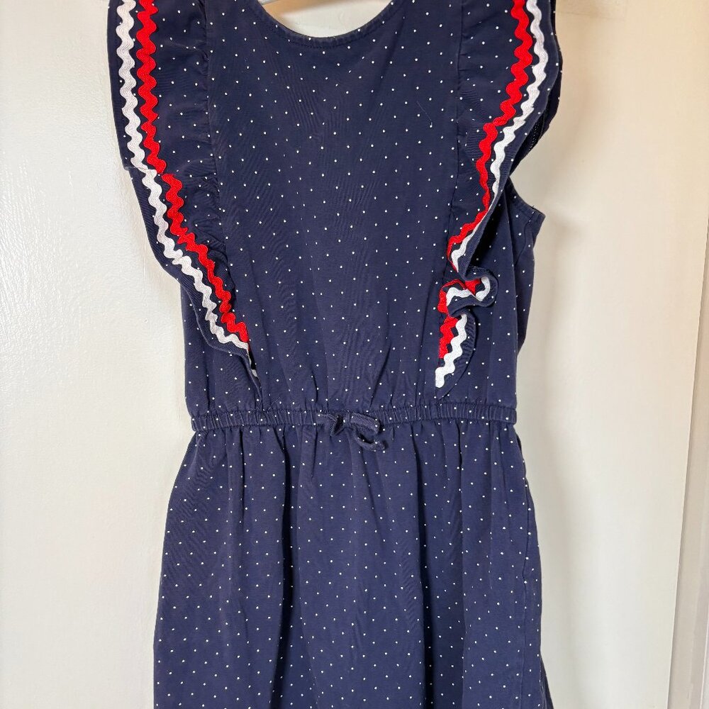 🛍️ Janie and Jack Girls Blue Polka Dot Dress - Size 8